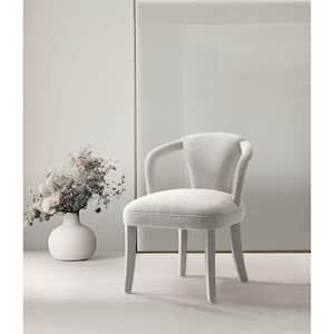 Palmer Modern Silver Lining Tweed Upholstered Dining Armchair