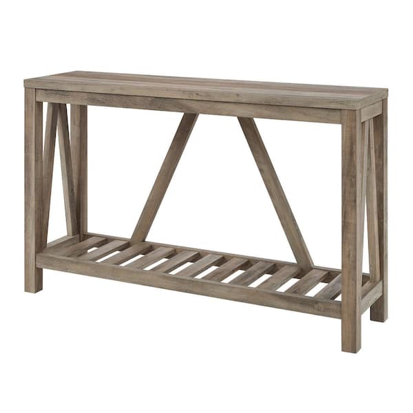 gray washed console table