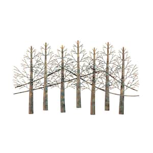 Trees and Mountains Handmade Metal Indoor or Outdoor Wall Art