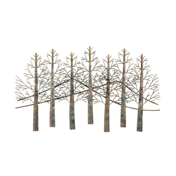 Evergreen Enterprises Trees and Mountains Handmade Metal Indoor or Outdoor Wall Art