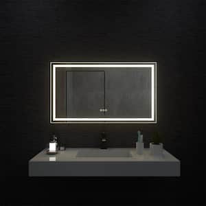 42 in. W x 24 in. H Rectangular Frameless LED Wall Bathroom Vanity Mirror