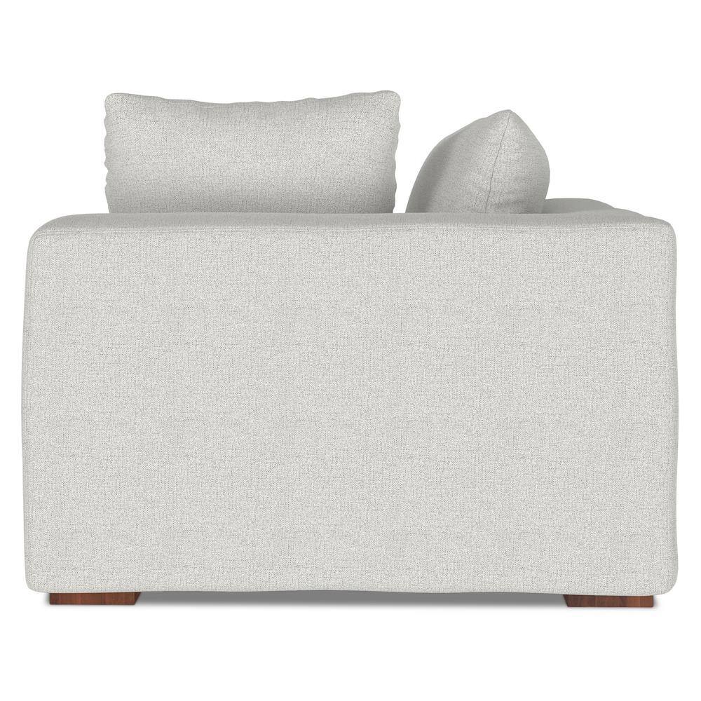 Jasmine Right-Arm Sofa Module in Light Gray Chenille Fabric