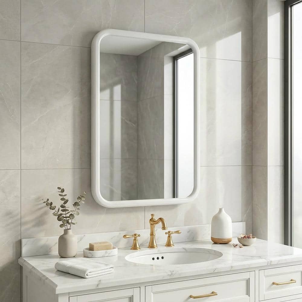 29.9 in. H x 19.7 in. W Rectangular Recessed/Surface Mount Medicine Cabinet with Mirror in White price history on PriceWatchPro