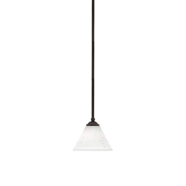 Unbranded Clevelend 100-Watt 1-Light Brown Pendant Mini Pendant Light with White Muslin Glass Shade and Light Bulb Not Included
