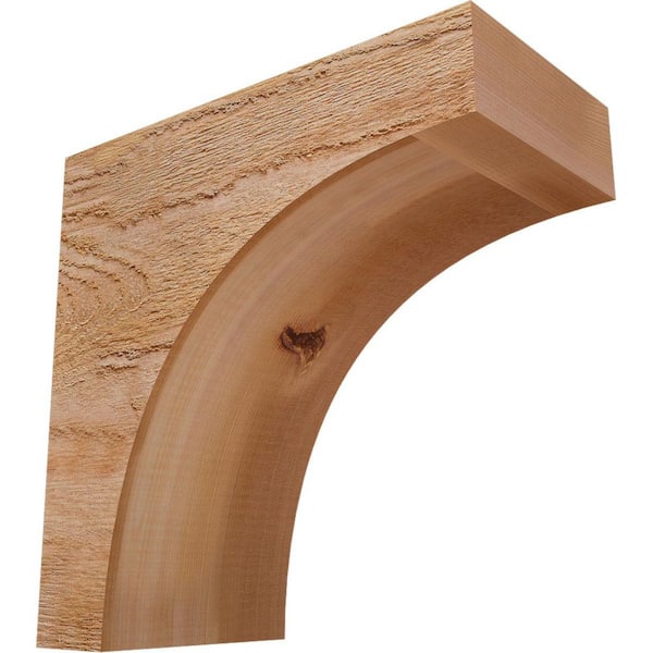 Ekena Millwork 6 in. x 12 in. x 12 in. Western Red Cedar Huntington Rough Sawn Corbel