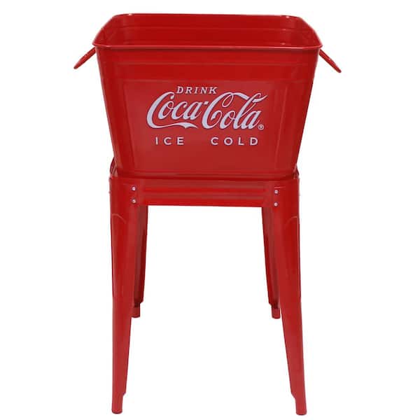Leigh Country CP 98092 Red 42 Qt. Coca-Cola Wash Tub With Red Stand