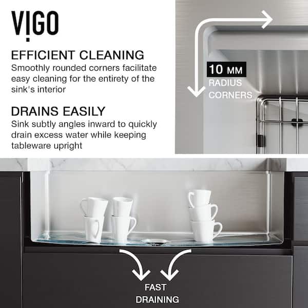Vigo Oxford Stainless Steel 36 In, How To Clean Vigo Farmhouse Sink