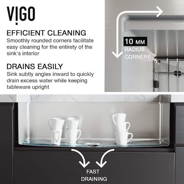 VIGO Hampton 32 Stainless Steel Single Bowl Workstation Undermount Kitchen  Sink with Matte Black Faucet and Accessories VG151039 - The Home Depot