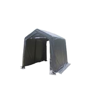 7 ft. W x 12 ft. D x 7.5 ft. H Gray Roof Steel Carport