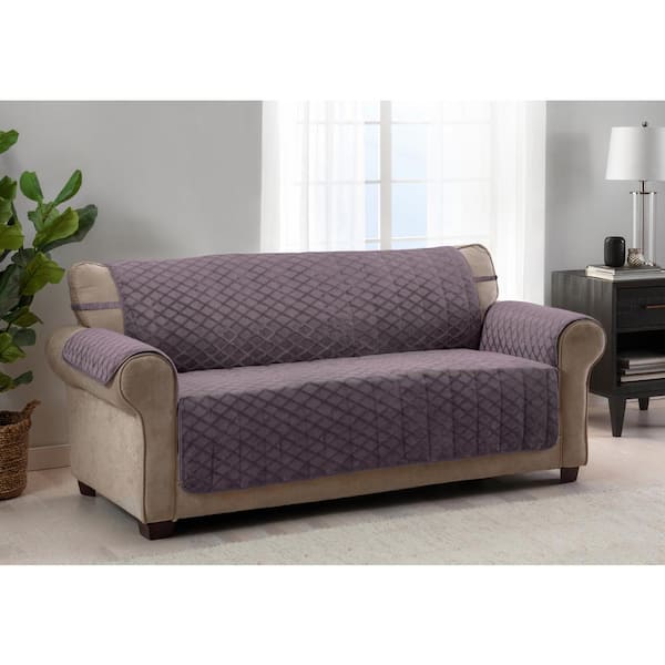 Innovative Textile Solutions Fairmont Amethyst 1-piece Diamond Plush XL Sofa Furniture Cover