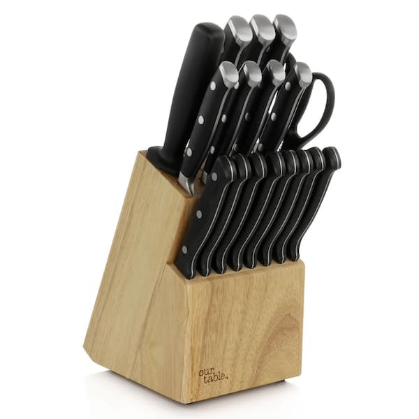 Basics Premium 18-Piece Kitchen Knife Block Set