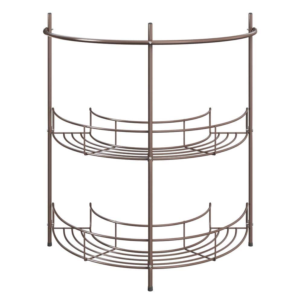 Bronze Metal Under Sink Organizer with Two Shelves