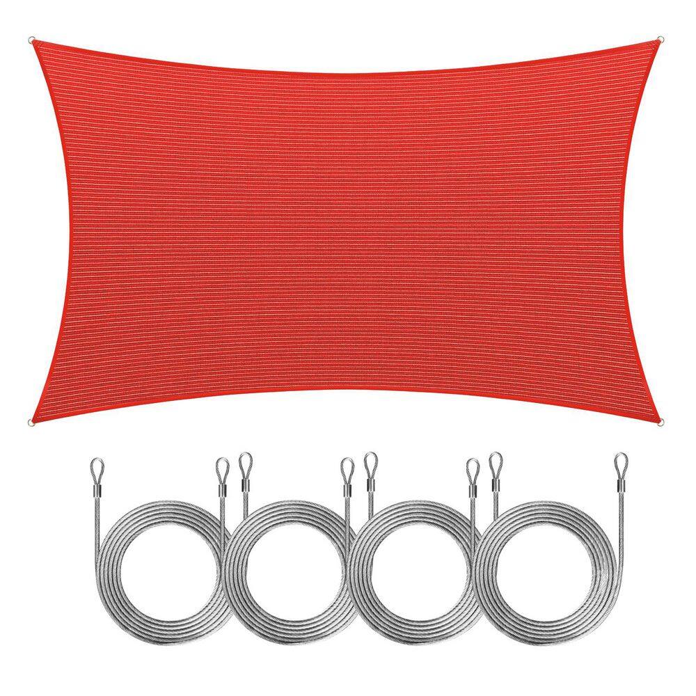 14 ft. x 20 ft. Rectangle Sun Shade Sail with Rope-Red price history on PriceWatchPro