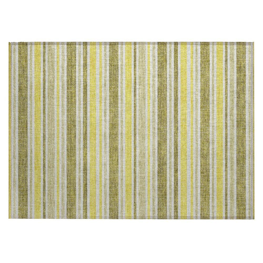 Khaki 2 ft. x 3 ft. Woven Striped Polyester Rectangle Indoor/Outdoor Area Rug price history on PriceWatchPro
