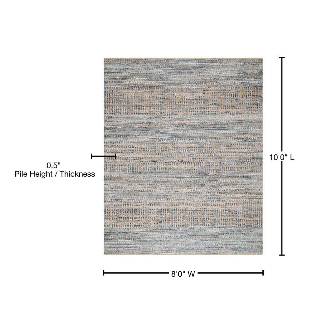 Cape Cod Blue and Natural Wool 8' x 10' Area Rug