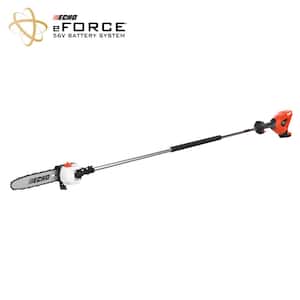 eFORCE 10 in. Bar 56-Volt Cordless Battery Powered 96 in. Pole Saw with Fixed Shaft Providing 12 ft. of Reach(Tool Only)