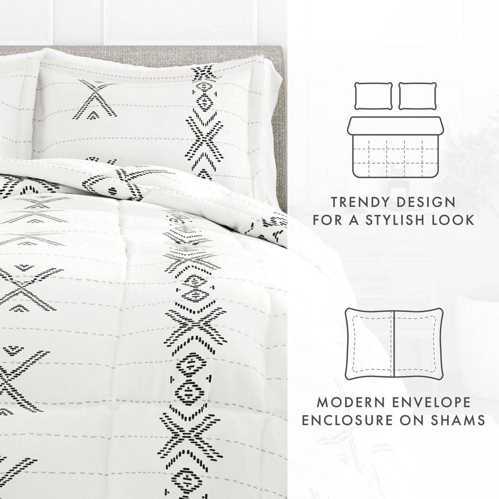 Gray Twin Reversible Microfiber Down Alternative Bedspread Set