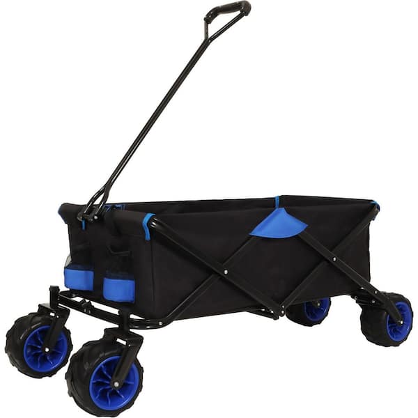 3.2 cu. ft. Steel Garden Cart in Blue
