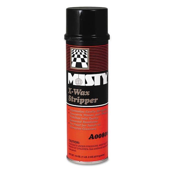 MISTY X-Wax Floor Stripper, Non-Carpet Cleaner, 18 oz. Aerosol, 12/Carton