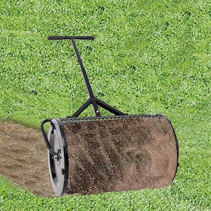 24 in. Compost Spreader Adjustable Heights Peat Moss Spreader Rust-Proof and Corrosion-Proof for Lawn Garden Care