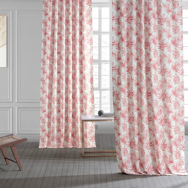 Exclusive Fabrics & Furnishings Artemis Rust Red Printed Cotton 50 in. W x  84 in. L Rod Pocket Room Darkening Curtain (1 Panel) PRCT-D211C-84 - The  Home Depot