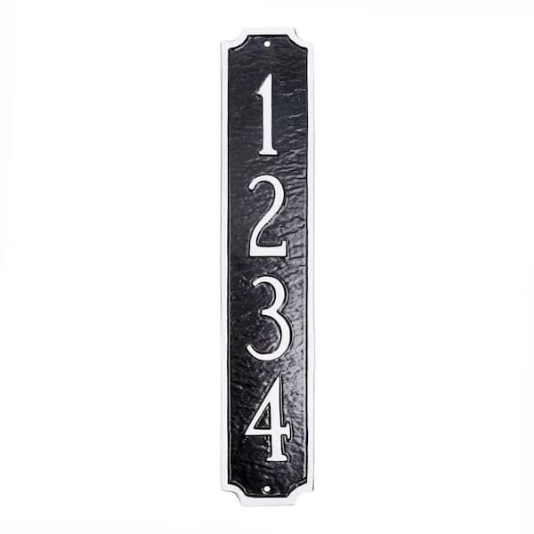 Princeton Column Address Sign Plaque - Chocolate/Gold
