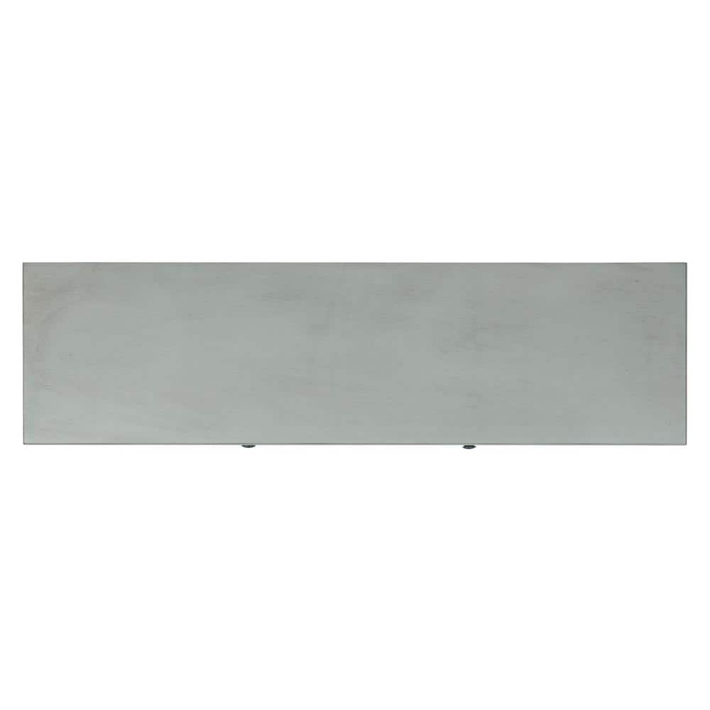 Distressed Gray Wood and Metal Hallway Table with Storage
