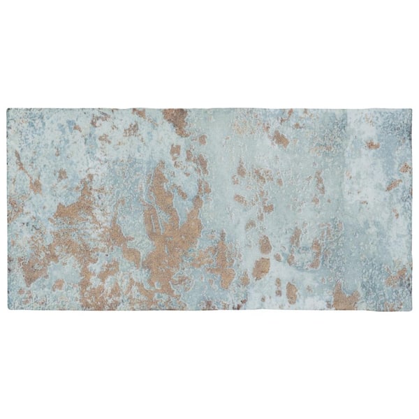 Merola Tile Biarritz Green 3 in. x 6 in. Ceramic Wall Take Home Tile Sample