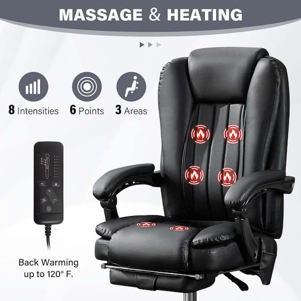 Latitude Run® High Back Vibration Massage Office Chair With 6 Vibration