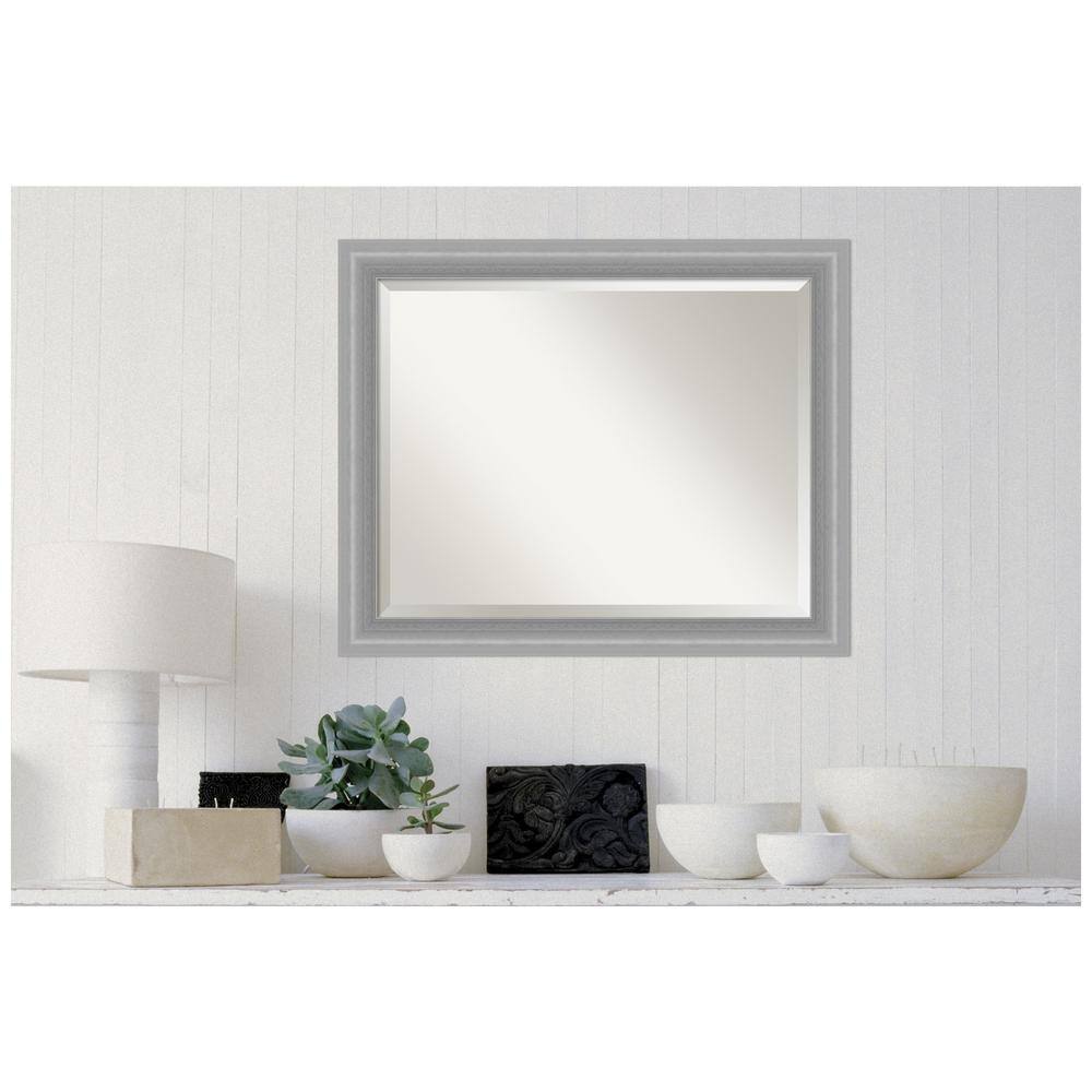 Peak Polished Nickel 32.5" x 26.5" Rectangular Silver Wall Mirror