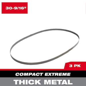 30-9/16 in. 8/10 TPI Compact Extreme Thick Metal Cutting High Speed Steel Band Saw Blade (3-Pack) for M12 FUEL Bandsaw