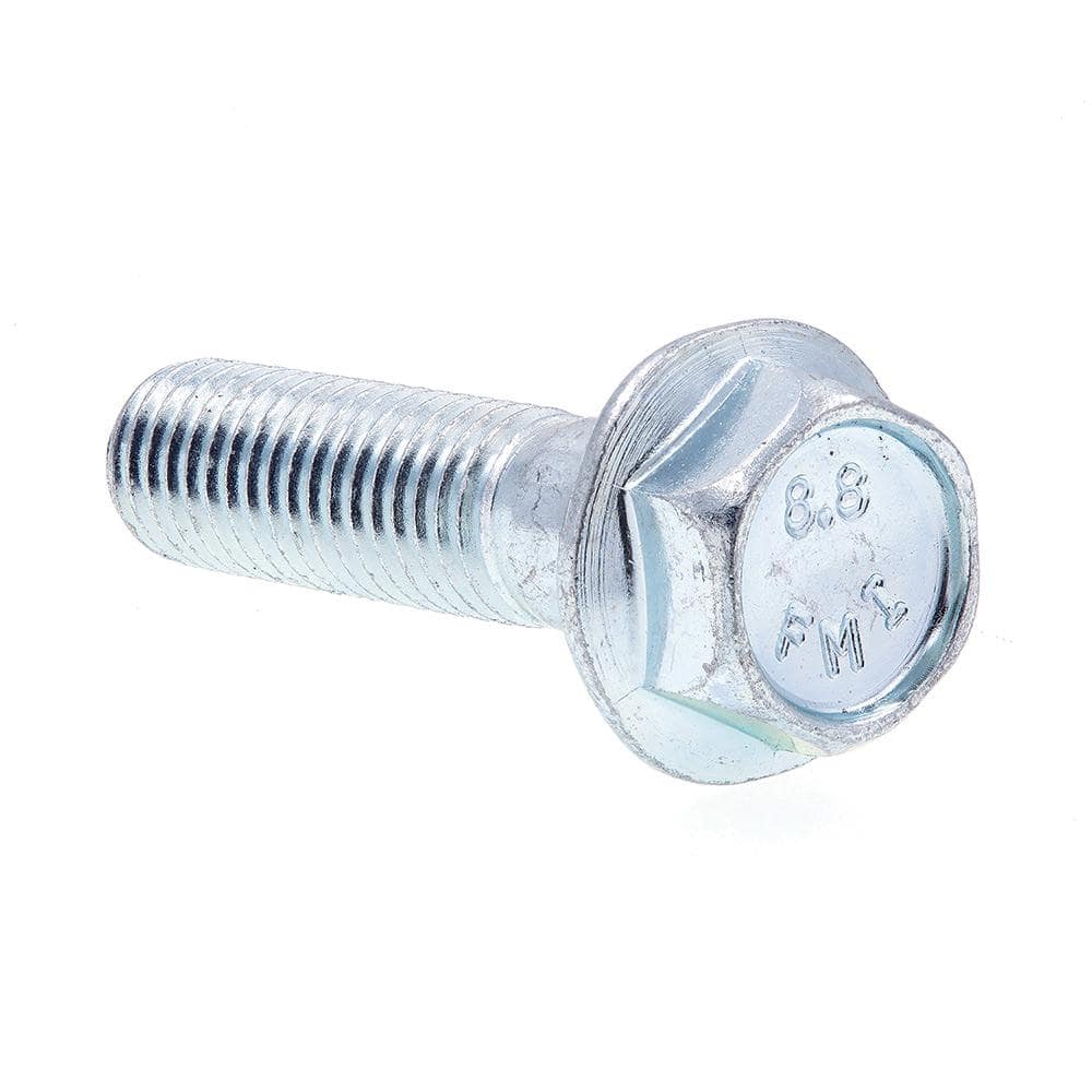 M10-1.50 x 40 mm Class 8.8 Metric Zinc Plated Steel Flange Bolts (25-Pack) -  Prime-Line, 9089620