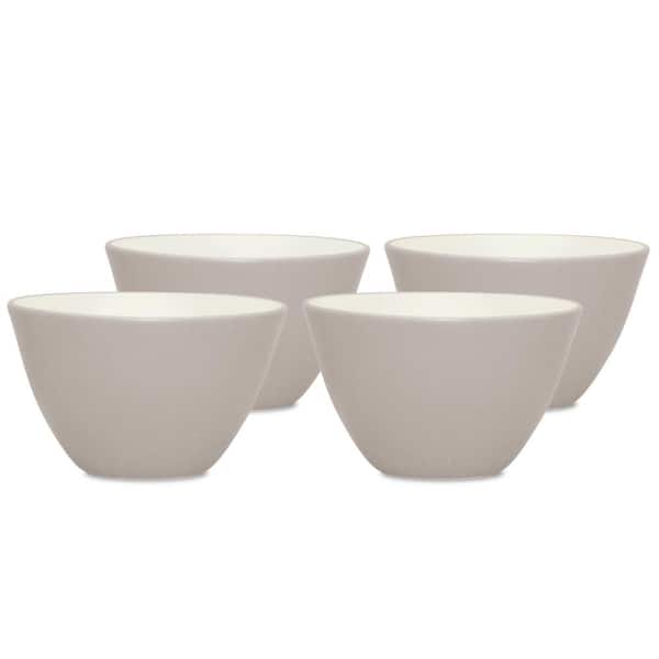 Colorwave Sand 4 in., 7 fl. oz. (Tan Beige) Stoneware Mini Bowls, (Set of 4)