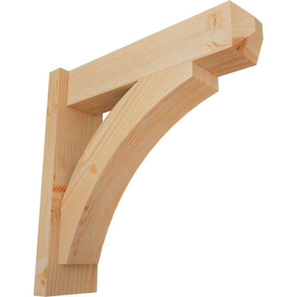 Ekena Millwork 6 in. x 20 in. x 20 in. Douglas Fir Thorton Craftsman Smooth Outlooker