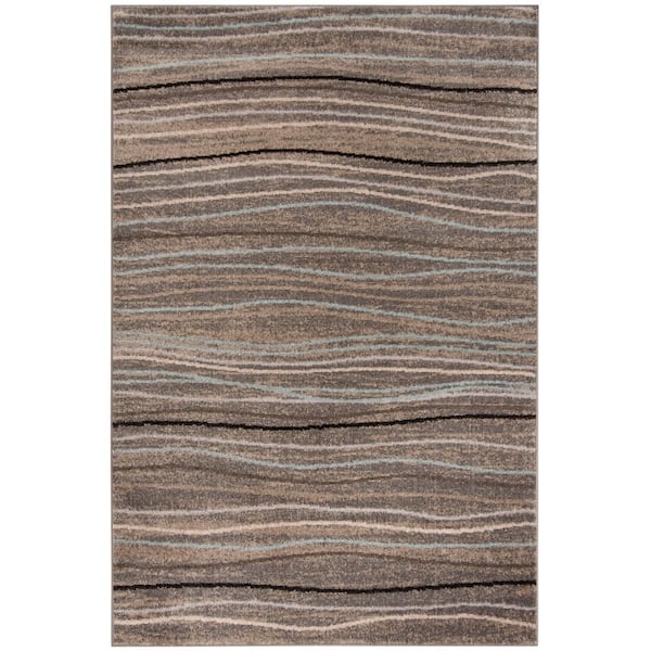 SAFAVIEH Amsterdam Silver/Beige 5 ft. x 8 ft. Striped Area Rug
