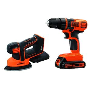 BLACK+DECKER 20V MAX Lithium-Ion Cordless 3/8 in. Drill/Driver with Battery  1.5Ah and Charger LDX120C - The Home Depot