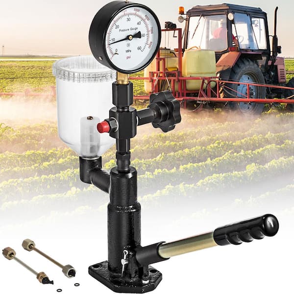 Diesel Fuel Injector Tester 400Bar 6000PSI Diesel Injector Nozzle Tester with Dual Scale Gauge to Adjust Nozzle Pressure