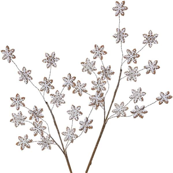 32" Gingerbread Snowflake Spray Set of 2