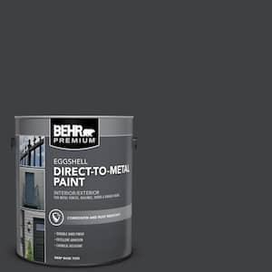 1 gal. #HDC-MD-04 Totally Black Eggshell Direct to Metal Interior/Exterior Paint