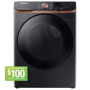 7.5 cu. ft. Smart Gas Dryer in Brushed Black with Steam Sanitize+ and Sensor Dry