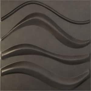19 5/8 in. x 19 5/8 in. Wave EnduraWall Decorative 3D Wall Panel, Weathered Steel (Covers 2.67 Sq. Ft.)