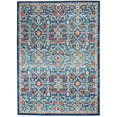 Passion Blue/Multicolor 4 ft. x 6 ft. Persian Vintage Area Rug