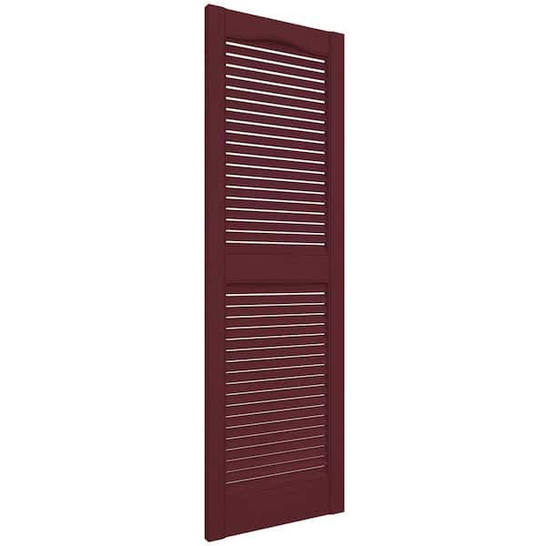 Builders Edge 14.5 in. x 64 in. Louvered Vinyl Exterior