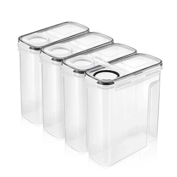 Airtight Food Storage Dispensers for Beans, Pasta, Cereals, and More-4 Pack (2 l /8.4 Cups)