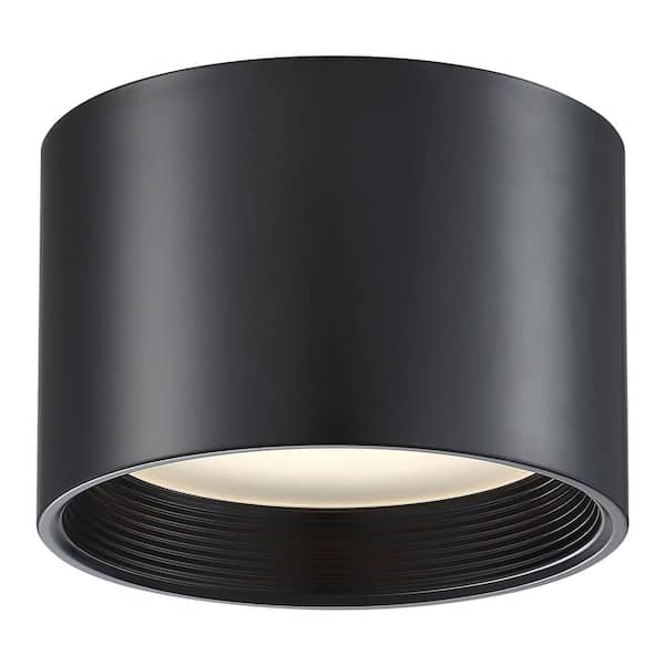 Access Lighting Reel 30-Watt 8 in. Black Integrated LED Flush Mount