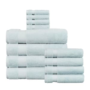 Egyptian Cotton 12-Piece Bath Sheet Towel Set in Raindrop