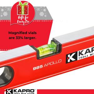72 in. Professional Magnetic Aluminum Box Level with Magnified Vial and Plumb Site