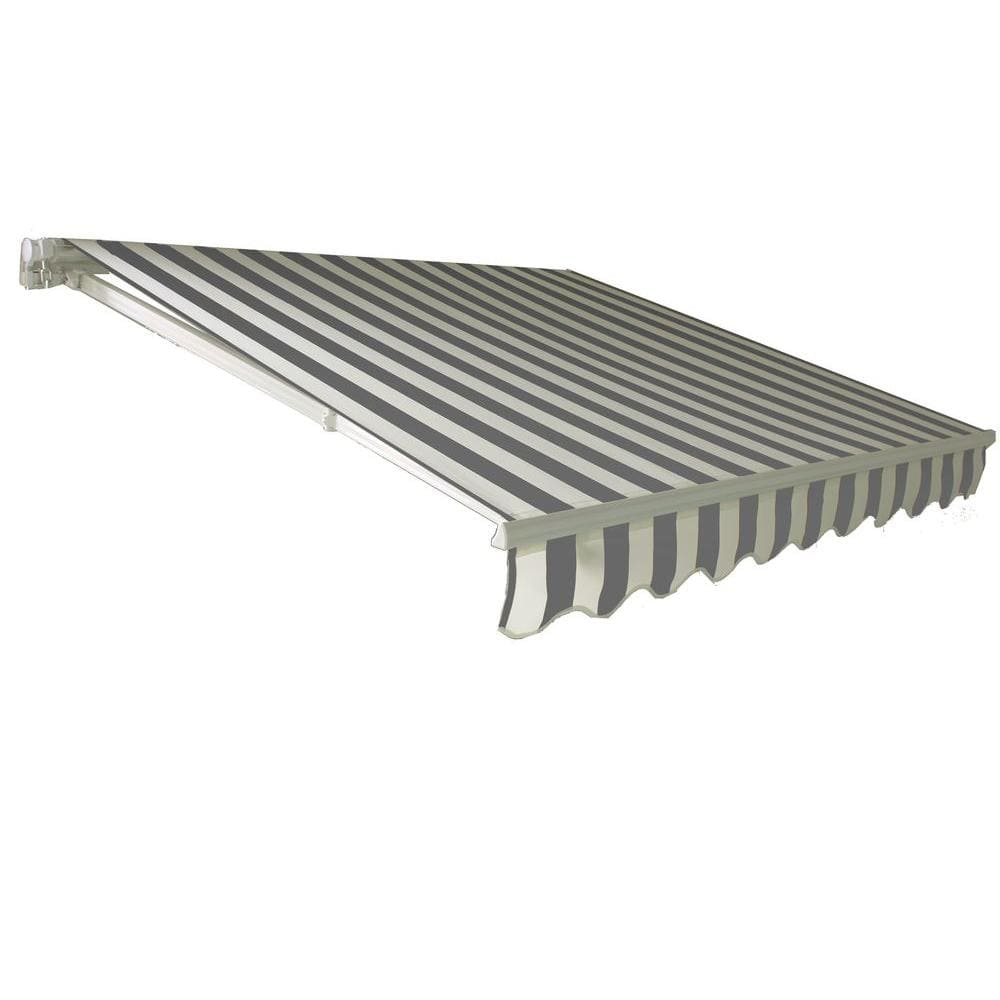 10 ft. California Manual Retractable Awning (96 in. Projection) Gray/White