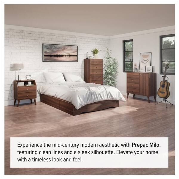 Prepac milo mid century modern nightstand discount