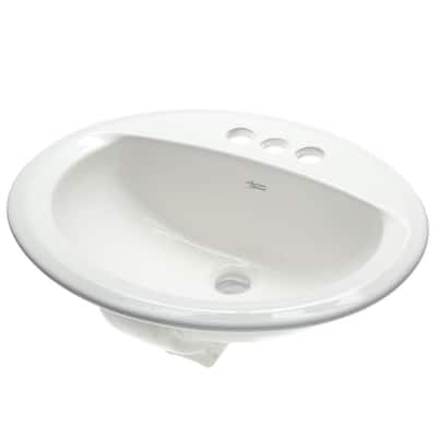 Oval Drop In Bathroom Sinks The Home Depot - How To Remove A Bathroom Drop In Sink